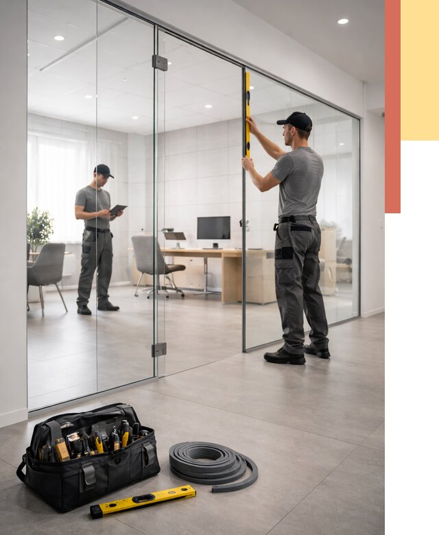 Цельностеклянные перегородки под ключ в Тейково от 10329 руб. — монтаж и цены | ОТДЕЛОЧНИК-Ткв