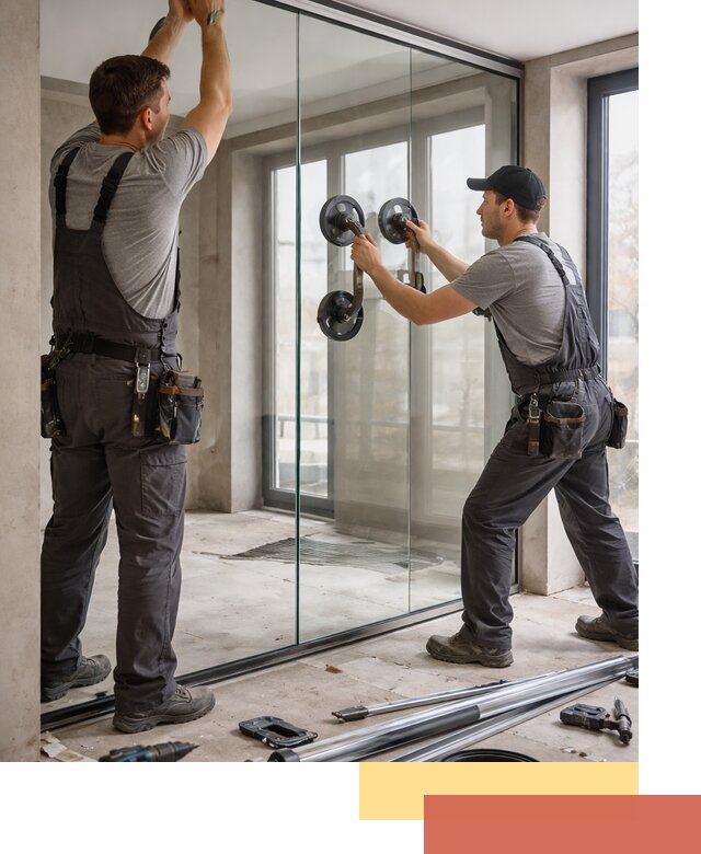 Цельностеклянные перегородки под ключ в Тейково