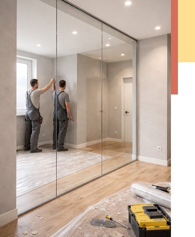 Безрамные стеклянные перегородки в Тейково — монтаж от 10329 руб. | ОТДЕЛОЧНИК-Ткв