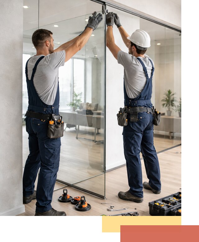 Безрамные стеклянные перегородки под ключ в Тейково