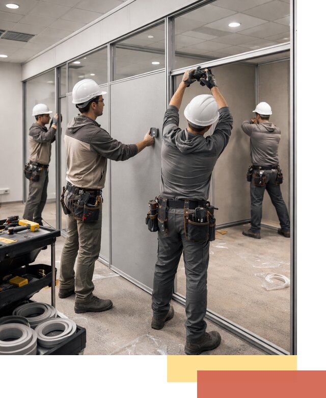 Мобильные офисные перегородки под ключ в Тейково