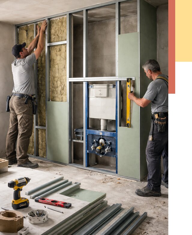 Установка сантехнических перегородок в Тейково от 9242 руб. | ОТДЕЛОЧНИК-Ткв