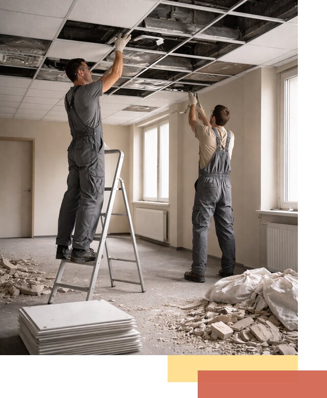 Демонтаж потолков Армстронг профессионально в Тейково