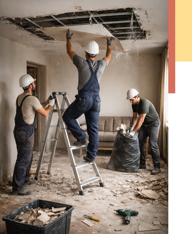 Демонтаж гипсокартонного потолка в Тейково от 457 руб. за м2 — ОТДЕЛОЧНИК-Ткв