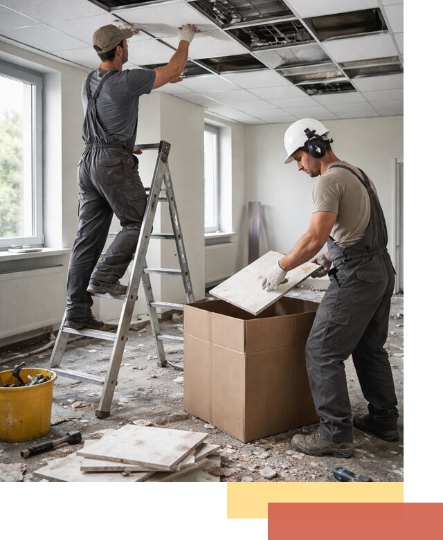 Демонтаж потолочной плитки в Тейково быстро и аккуратно