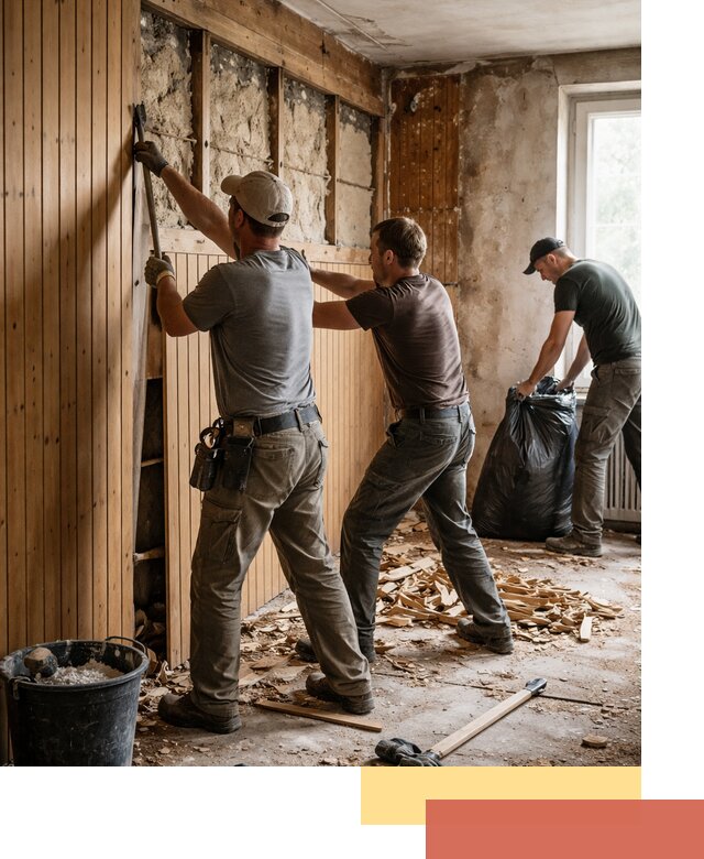 Демонтаж вагонки и вывоз материалов в Тейково