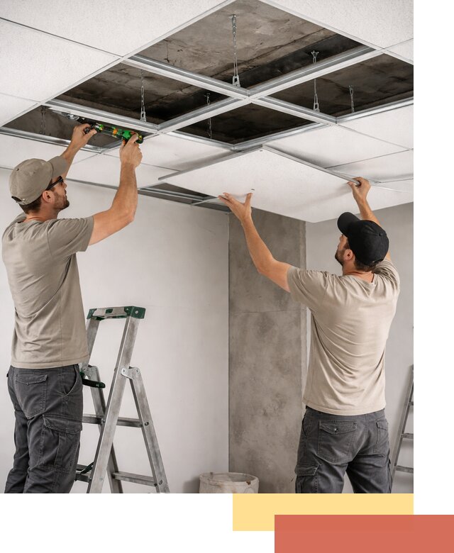 Монтаж потолка Армстронг под ключ в Тейково