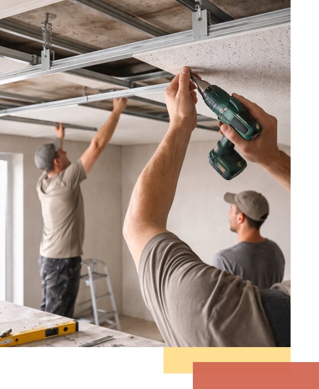 Монтаж акустического потолка в Тейково под ключ