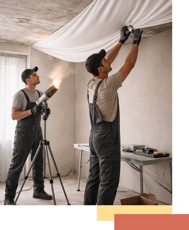 Установка натяжного потолка под ключ в Тейково