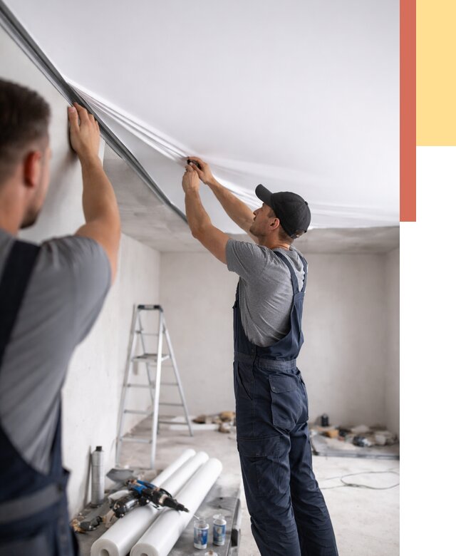 Монтаж матового натяжного потолка в Тейково от 4893 руб./м² — быстро и недорого | ОТДЕЛОЧНИК-Ткв