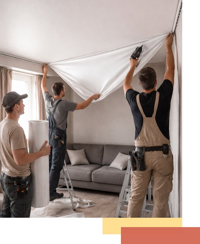 Монтаж сатинового натяжного потолка в Тейково качественно и быстро