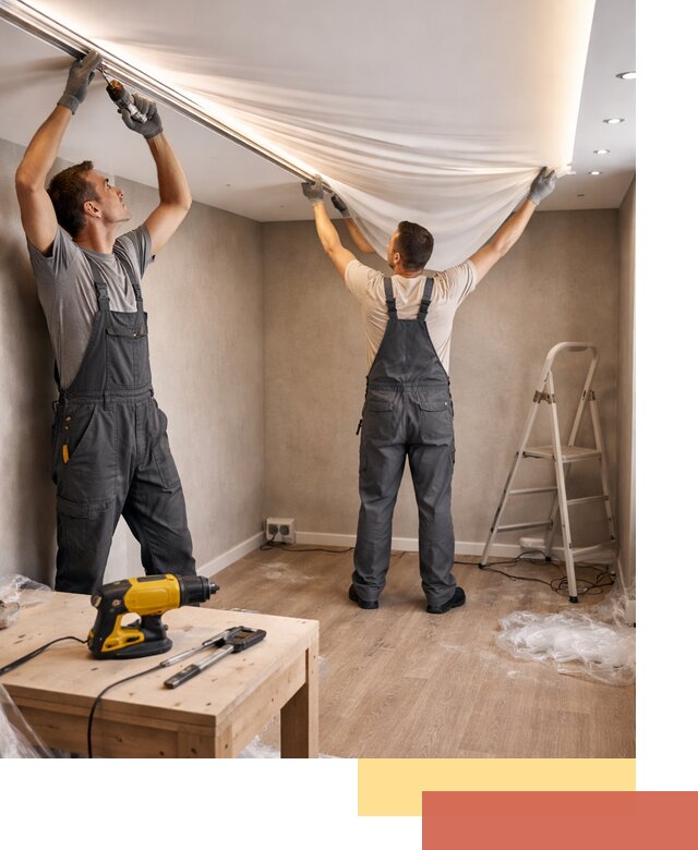 Монтаж натяжного потолка с подсветкой в Тейково цена и сроки