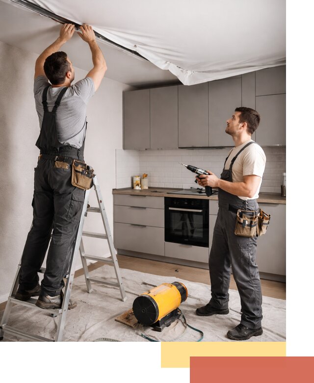 Монтаж натяжного потолка на кухне в Тейково