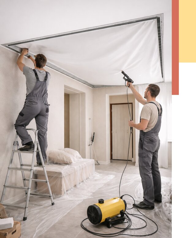 Монтаж натяжного потолка в прихожей в Тейково от 2881 руб. под ключ | ОТДЕЛОЧНИК-Ткв