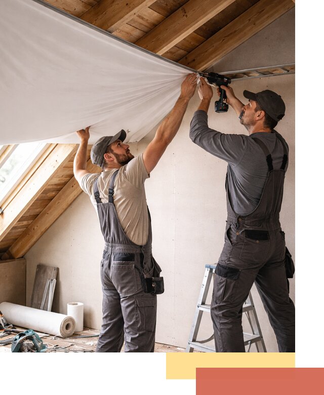 Монтаж натяжного потолка в мансарде в Тейково