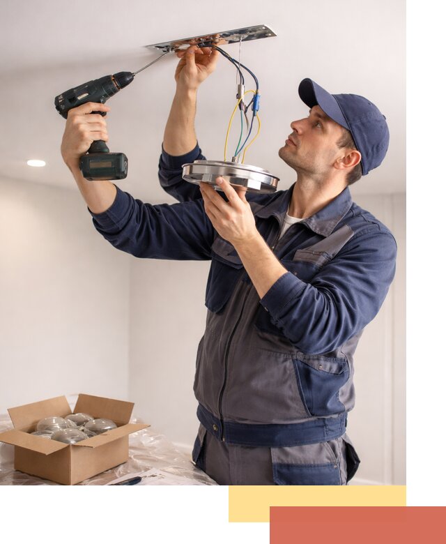 Установка люстры в натяжной потолок в Тейково