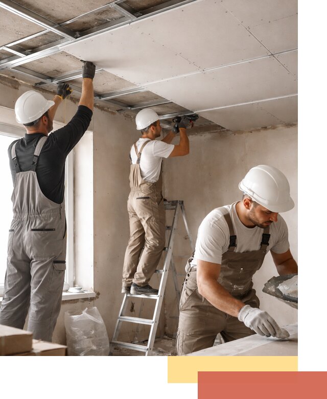 Одноуровневый потолок из гипсокартона в Тейково — монтаж и отделка