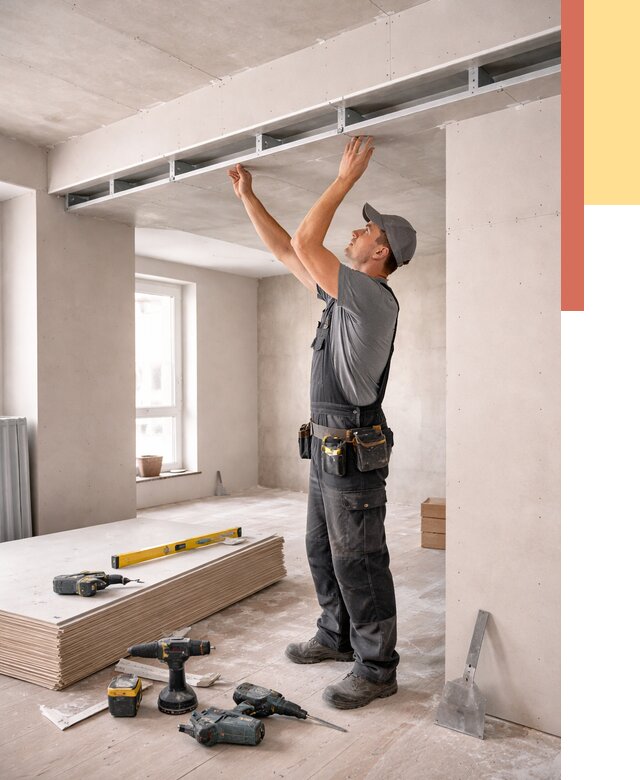 Потолок из гипсокартона с нишей в Тейково от 1359 руб. под ключ | ОТДЕЛОЧНИК-Ткв