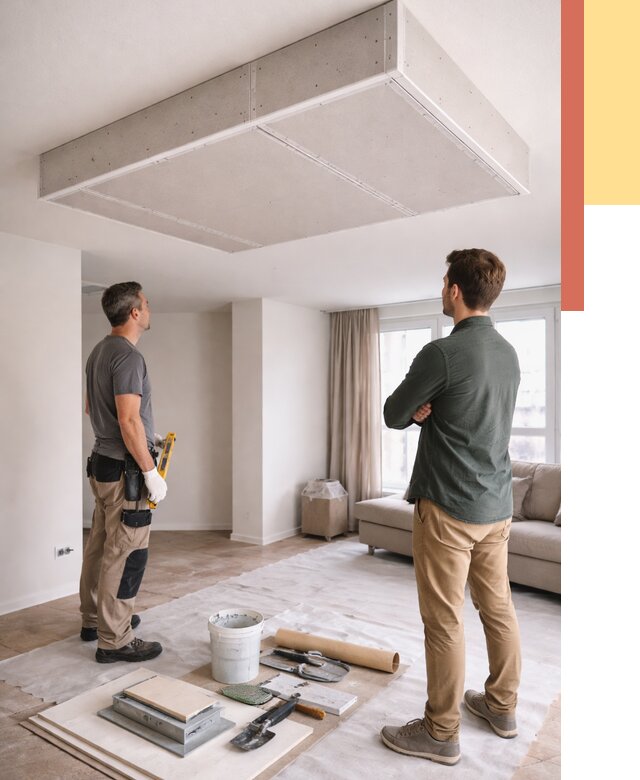 Короб на потолке из гипсокартона в Тейково от 2392 руб. — монтаж и услуги под ключ | ОТДЕЛОЧНИК-Ткв