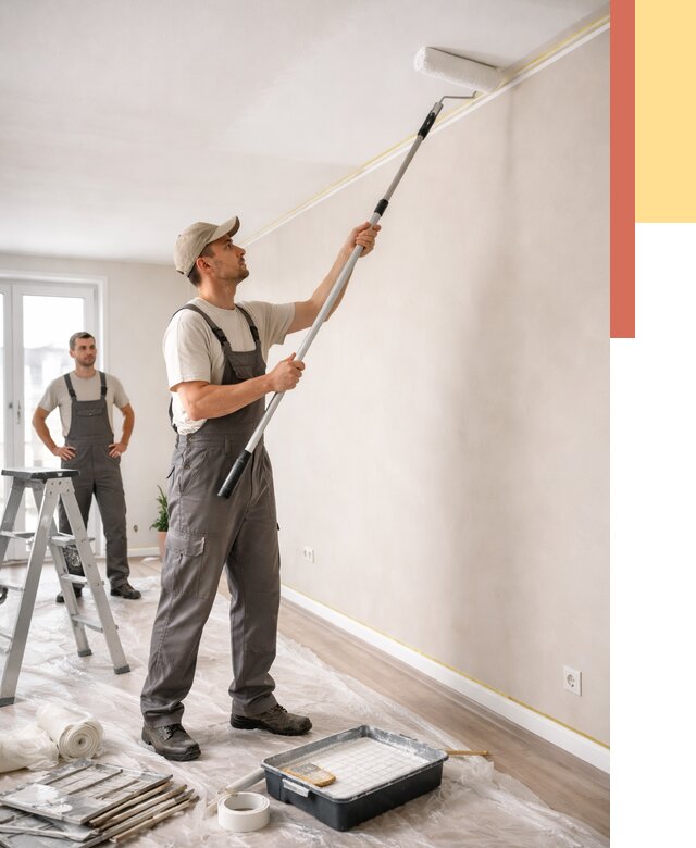 Покраска потолка из гипсокартона в Тейково от 4893 руб./м2 — услуги под ключ | ОТДЕЛОЧНИК-Ткв