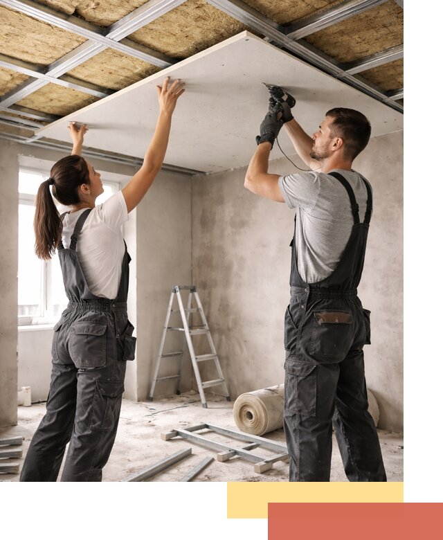 Звукоизоляция потолка из ГКЛ в Тейково профессионально и надежно