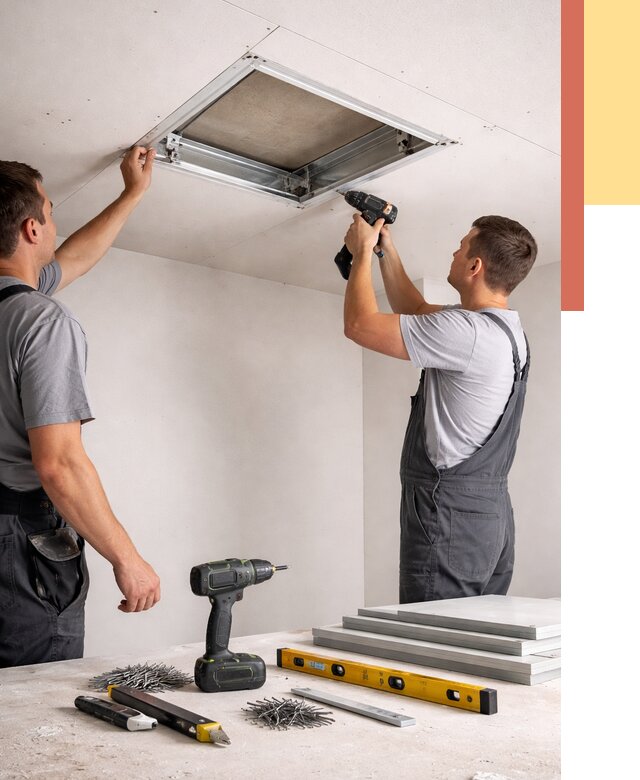 Установка люка в потолок ГКЛ в Тейково от 2718 руб. под ключ | ОТДЕЛОЧНИК-Ткв