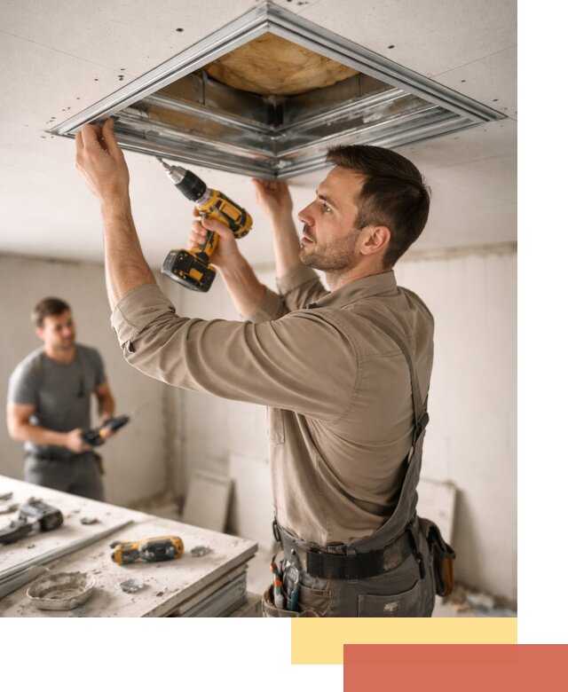 Монтаж люка в потолок из ГКЛ в Тейково