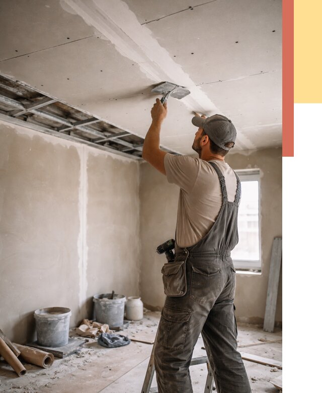 Ремонт потолка из гипсокартона в Тейково от 707 руб./м² — быстро и недорого | ОТДЕЛОЧНИК-Ткв