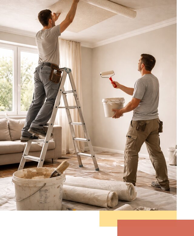 Поклейка обоев на потолок в Тейково — качественно и быстро