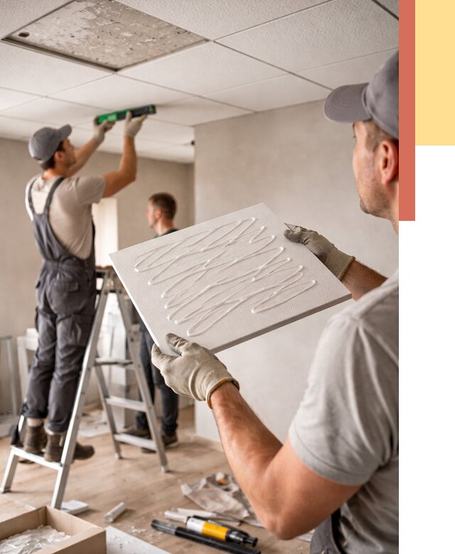 Монтаж потолочной плитки в Тейково от 4893 руб. — быстро и недорого | ОТДЕЛОЧНИК-Ткв