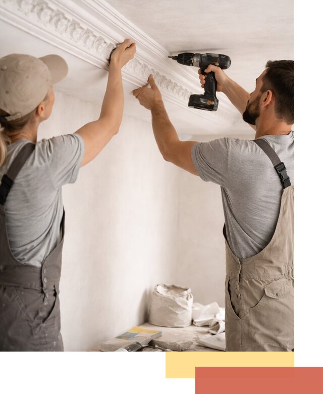 Профессиональный монтаж лепнины на потолок в Тейково