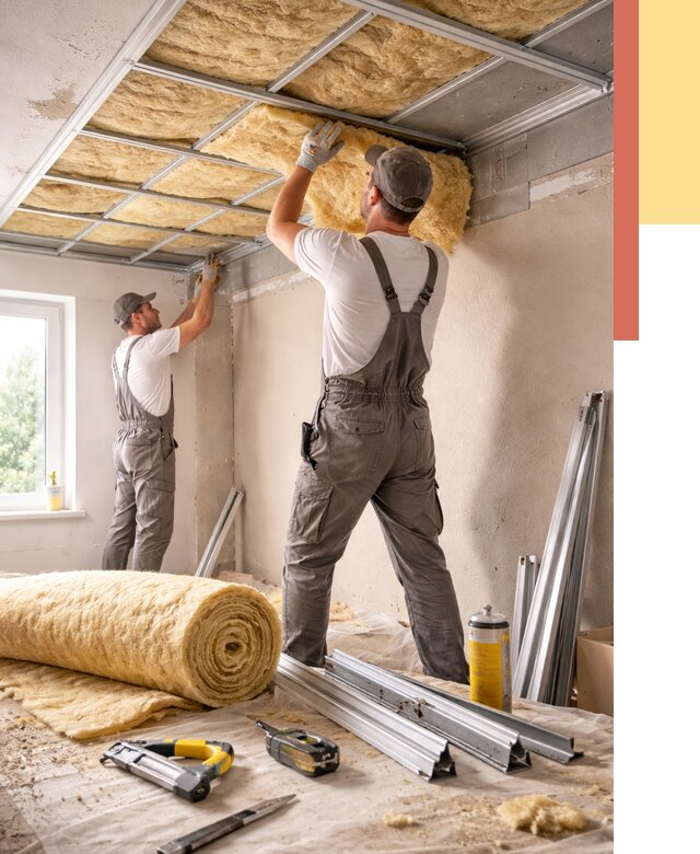 Утепление потолка в Тейково от 7829 руб/м2 — недорого, быстро, под ключ | ОТДЕЛОЧНИК-Ткв