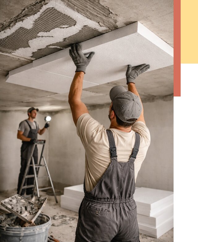 Утепление потолка пенопластом в Тейково от 4893 руб/м2 — недорого и быстро | ОТДЕЛОЧНИК-Ткв